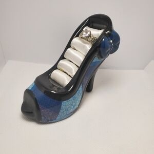 Small Fashion Ring Jewelry Holder Organizer High Heel Blue